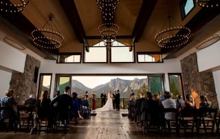 Photo of a Ceremony at Black Canyon, One of the Premier Colorado Mountain Wedding Venues.