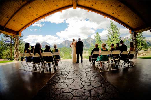 Photo of a Ceremony at Black Canyon, One of the Best Colorado Mountain Wedding Venues.
