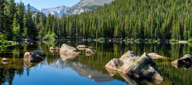 A view from one of the many easy hikes in Rocky Mountain National Park